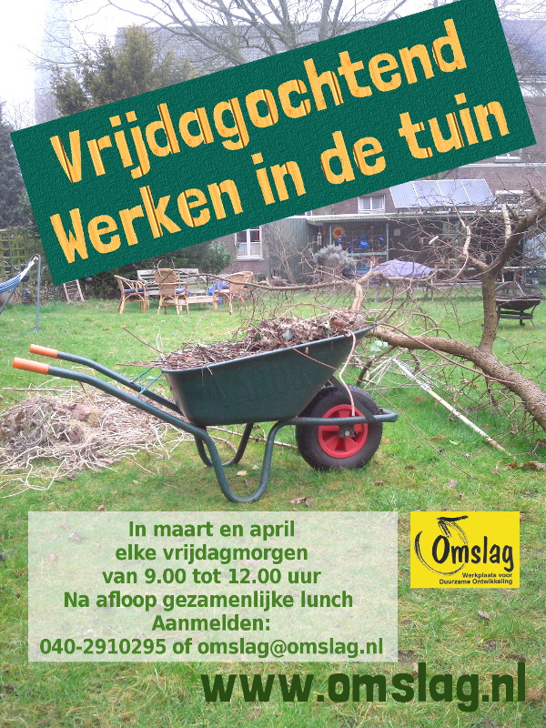 Werken in de tuin bij Omslag